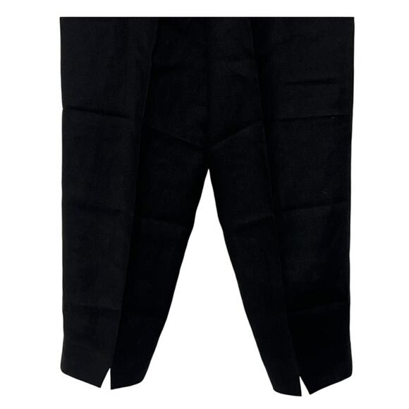 Talbots Womens Size 12 Irish 100% Linen Lined Ankle Pants Black Old Stock NWT - Picture 7 of 11